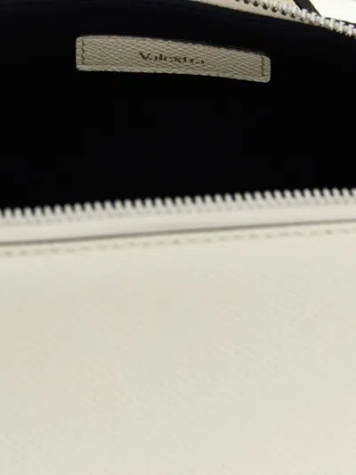 Valextra V-line Crossbody Bag In White