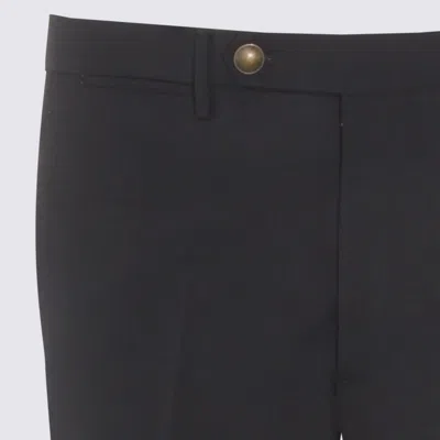 Berwich Black Virgin Wool Pants In Gray
