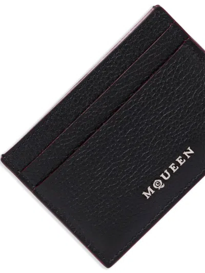 Alexander Mcqueen Alexander Mc Queen Leather Card Holder In Black