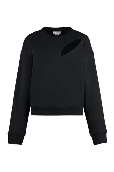 Alexander Mcqueen Mcqueen 'cut And Sew' Sweatshirt In Black