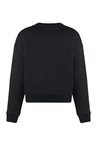 Alexander Mcqueen Mcqueen 'cut And Sew' Sweatshirt In Black