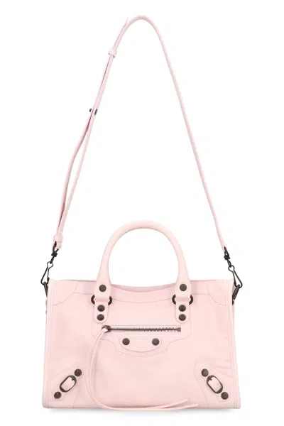 Balenciaga Little Leather Bag In The City In Pink