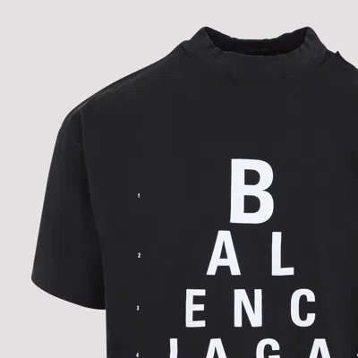 Balenciaga Optical Artwork Oversized T-shirt In Black