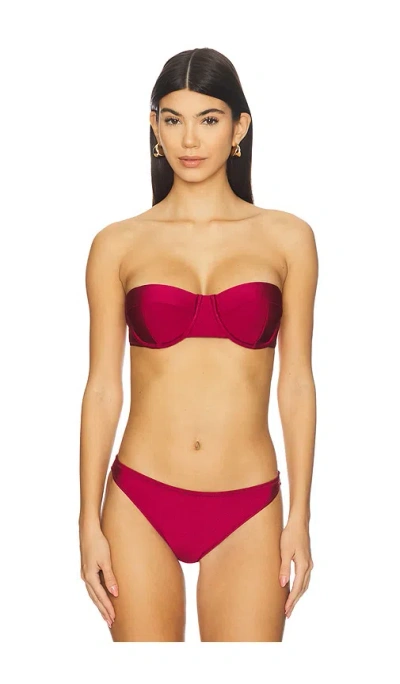L'agence Alexandria Bikini Top In Red