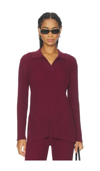 4th & Reckless Calrine Knit Top In Burgundy