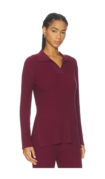 4th & Reckless Calrine Knit Top In Burgundy