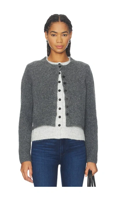 4th & Reckless Terry Cardigan In Gray