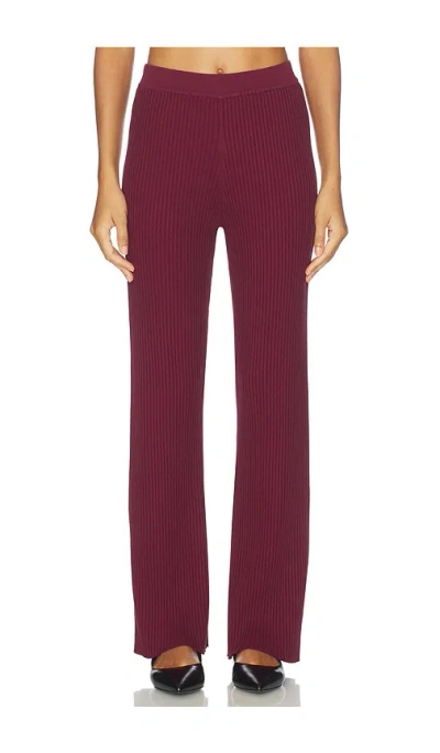 4th & Reckless Calrine Knit Trouser In Burgundy