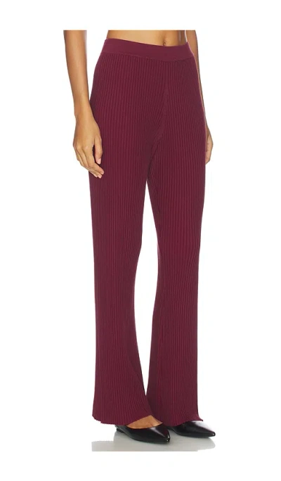 4th & Reckless Calrine Knit Trouser In Burgundy
