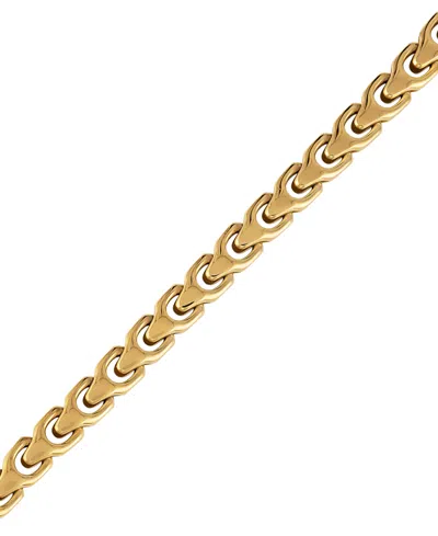 Bulova Men's Link Bracelet In Gold-plated Stainless Steel In Gold