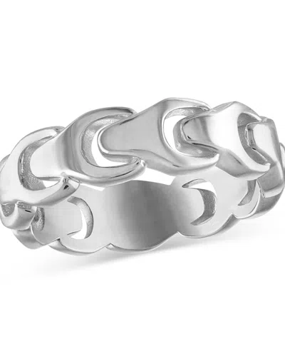 Bulova Men's Link Ring In Sterling Silver In Metallic