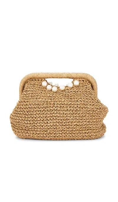 Btb Los Angeles Karen Pearl Clutch In Gold
