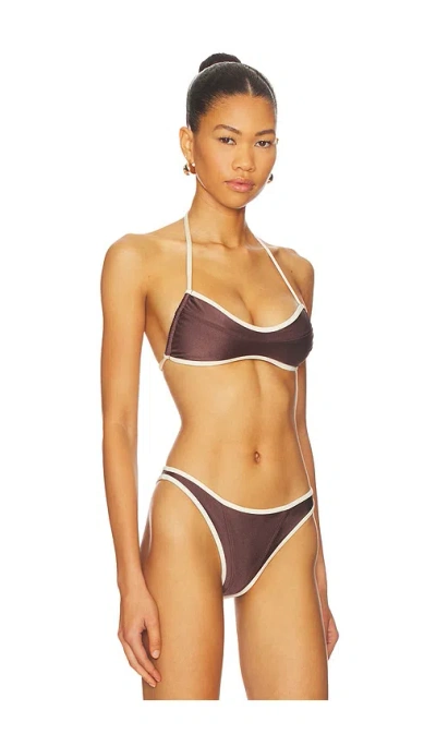 Fae Maya Bikini Top In Brown