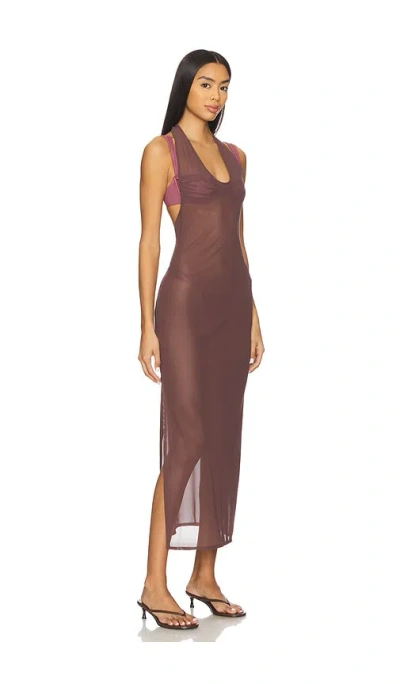 Fae Ava Maxi Dress In Brown