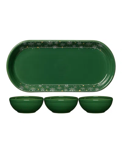 Fiesta Jade Snowflakes 4-piece Condiment Set, Exclusively At Macy's In Green