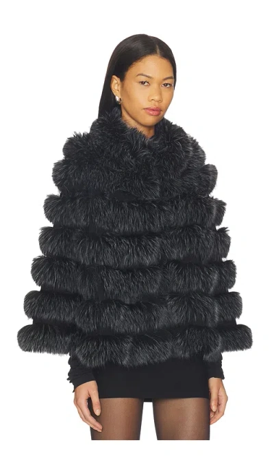 Adrienne Landau Landau Cape In Black