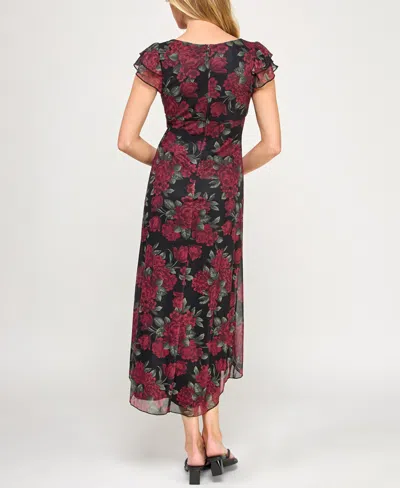 Bcx Juniors' Sweetheart Neck Midi Dress In Multi