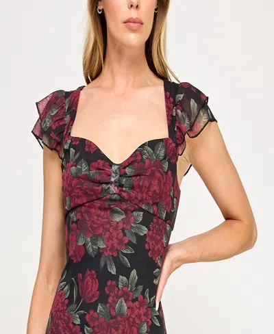 Bcx Juniors' Sweetheart Neck Midi Dress In Multi