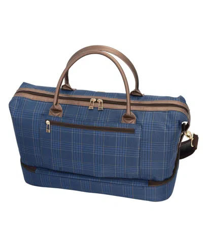 London Fog Closeout!  Brentwood Iii 20" Drop Bottom Duffel, Created For Macy's In Blue