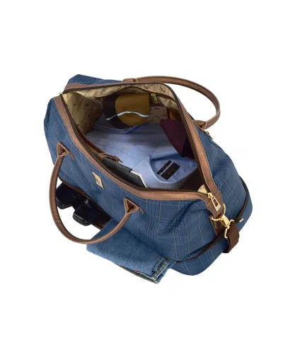 London Fog Closeout!  Brentwood Iii 20" Drop Bottom Duffel, Created For Macy's In Blue