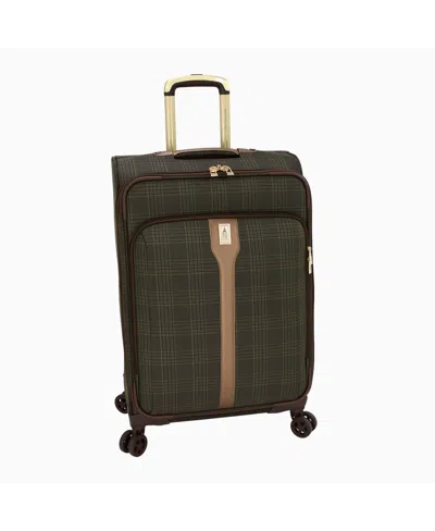 London Fog Closeout!  Brentwood Iii 27" Check-in Expandable Spinner Softside In Green
