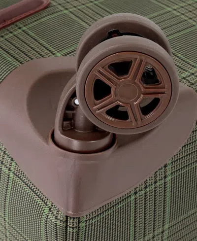 London Fog Closeout!  Brentwood Iii 27" Check-in Expandable Spinner Softside In Green