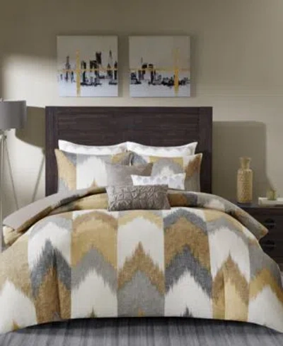 Ink+ivy Inkivy Alpine Chevron Print Duvet Cover Sets In Blue