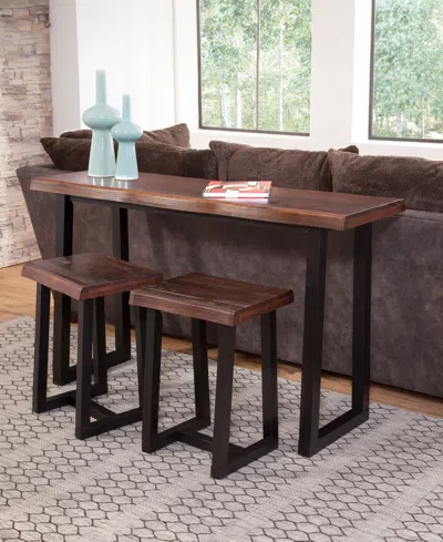 Macy's Steve Silver Jennings 60" Live Edge Wood Sofa Bar Table