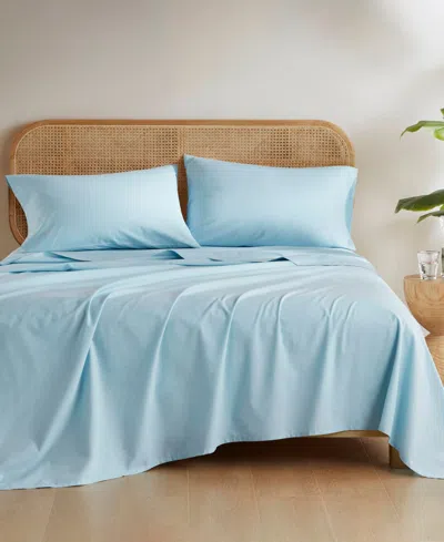 510 Design Super 144-thread Count Cotton 3-pc. Sheet Set, Twin In Blue