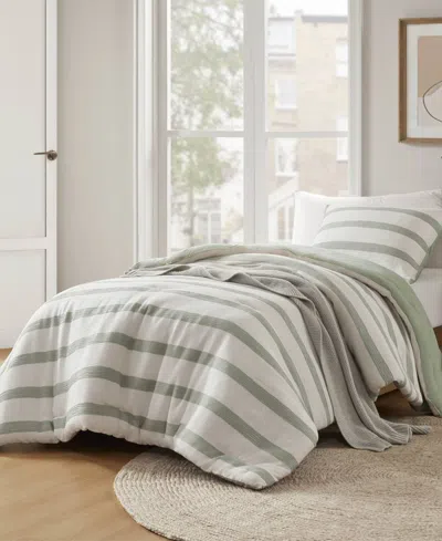 510 Design Merritt Yarn-dyed Striped 2-pc. Comforter Set, Twin/twin Xl In Green