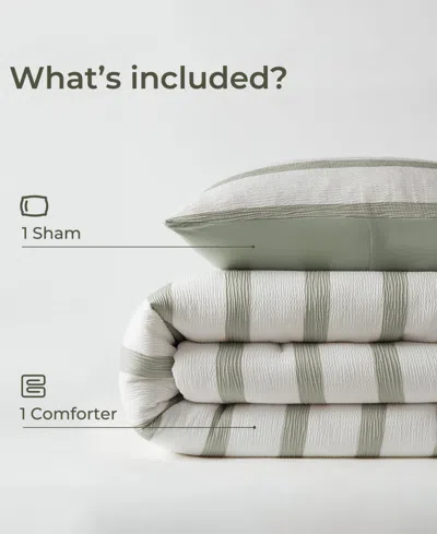 510 Design Merritt Yarn-dyed Striped 2-pc. Comforter Set, Twin/twin Xl In Green