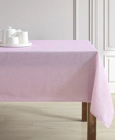 Laura Ashley Easy Care Solid Tablecloth, 60" X 102" In Pink