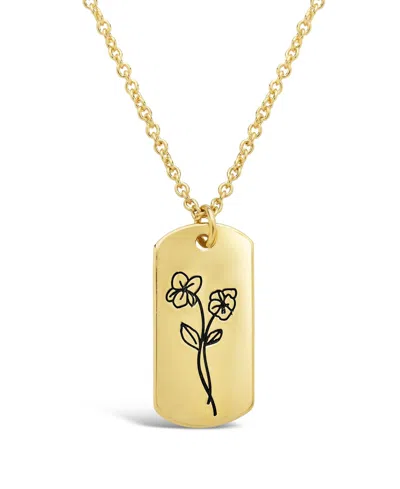 Sterling Forever Women's Birth Flower Necklace In Gold