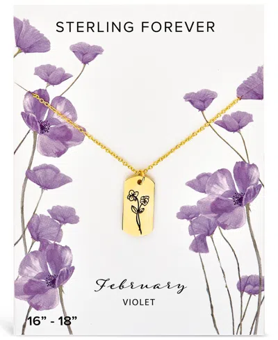 Sterling Forever Women's Birth Flower Necklace In Gold