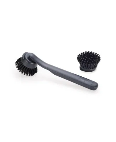 Joseph Joseph Sinktech 2-piece Dish Brush With Replacement Head In Black