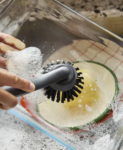 Joseph Joseph Sinktech 2-piece Dish Brush With Replacement Head In Black