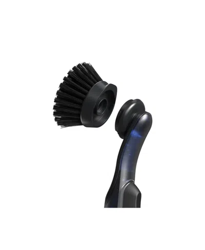 Joseph Joseph Sinktech 2-piece Soap-dispensing Dish Brush With Replacement Head In Black