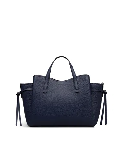 Radley London Blake Gardens Large Leather Ziptop Grab Bag In Blue