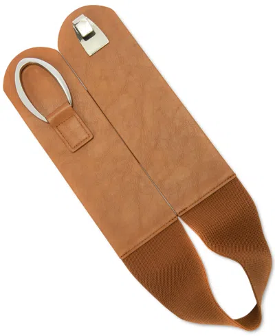 Inc International Concepts Interlocking-hook Stretch Belt, Created For Macy's In Brown