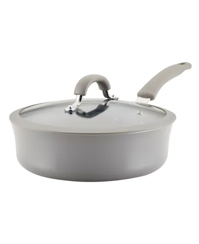 Rachael Ray Cook + Create Aluminum Nonstick Saute Pan With Lid, 3 Quart In Gray