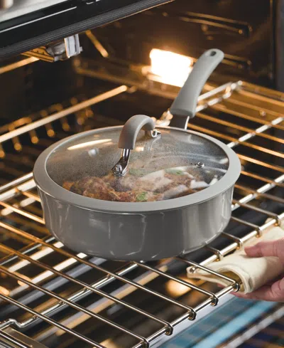 Rachael Ray Cook + Create Aluminum Nonstick Saute Pan With Lid, 3 Quart In Gray