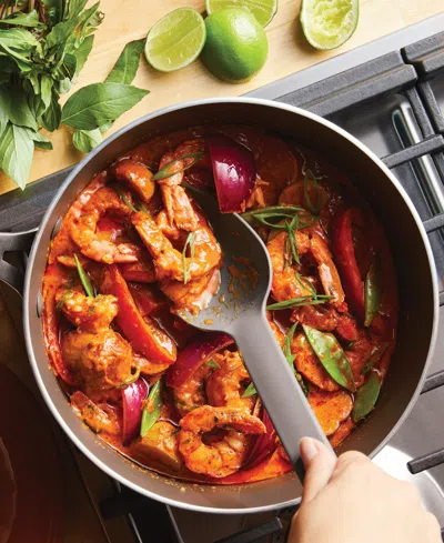 Rachael Ray Cook + Create Aluminum Nonstick Saute Pan With Lid, 3 Quart In Gray