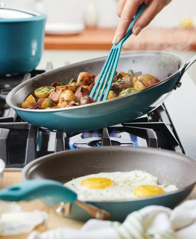 Rachael Ray Cook + Create Aluminum Nonstick Frying Pan Set, 2 Piece In Blue