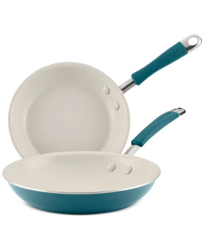 Rachael Ray Cucina Ceramic Nonstick 2-pc. Skillet Set In Blue