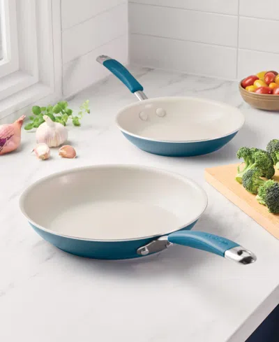Rachael Ray Cucina Ceramic Nonstick 2-pc. Skillet Set In Blue