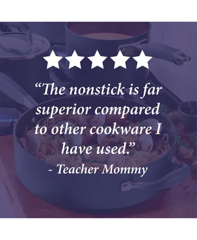 Anolon Advanced Home Hard-anodized Nonstick Double Burner Griddle, 10" X 18" In Blue