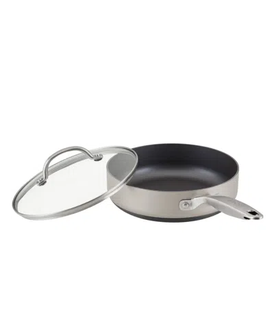 Anolon Achieve Hard Anodized Nonstick 3 Quart Saute Pan With Lid In Silver