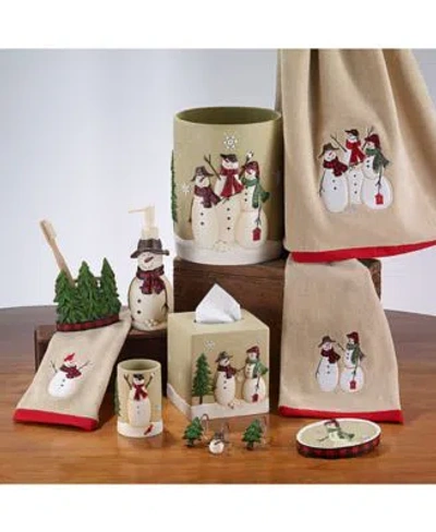 Avanti Snowman Gathering Holiday Resin Bath Accessories In Multi