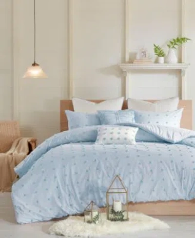 Intelligent Design Brooklyn Jacquard Cotton Comforter Sets In Gray