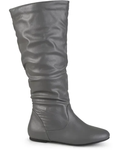 Journee Collection Journee Womens Jayne Regular Wide Extra Wide Calf Width Boots. In Gray